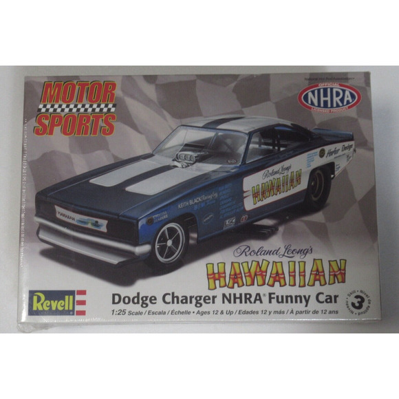 Sealed Roland Leong Hawaiian Dodge Charger NHRA Funny Car Model Kit Revell 1:25 - Picture 1 of 3